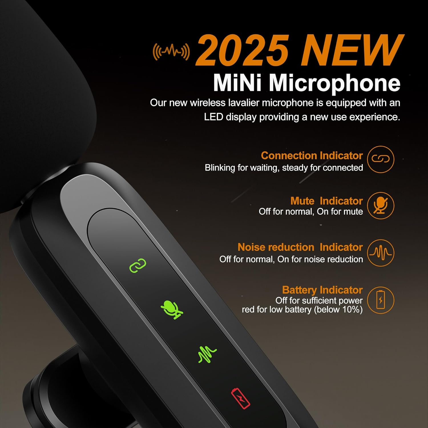 Jubolion Wireless Lavalier Microphone for Phones - 30M Transmission, 360° High Sensitivity HD Omnidirectional Microphone for Interview, Video Podcast, Vlog, YouTube, TikTok
