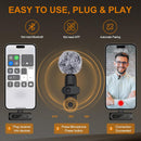 Jubolion Wireless Lavalier Microphone for Phones - 30M Transmission, 360° High Sensitivity HD Omnidirectional Microphone for Interview, Video Podcast, Vlog, YouTube, TikTok