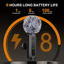 Jubolion Wireless Lavalier Microphone for Phones - 30M Transmission, 360° High Sensitivity HD Omnidirectional Microphone for Interview, Video Podcast, Vlog, YouTube, TikTok