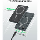 KUULAA Compatible-Mag-Safe Wireless Power Bank 10000mAh, PD 20W Fast Charging Magnetic Portable Charger with Stand and LED Display