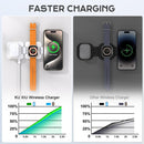 KUXIU 3-In-1 Foldable Magnetic 15W Wireless Charging Station - X55