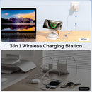 KUXIU 3-In-1 Foldable Magnetic 15W Wireless Charging Station - X55