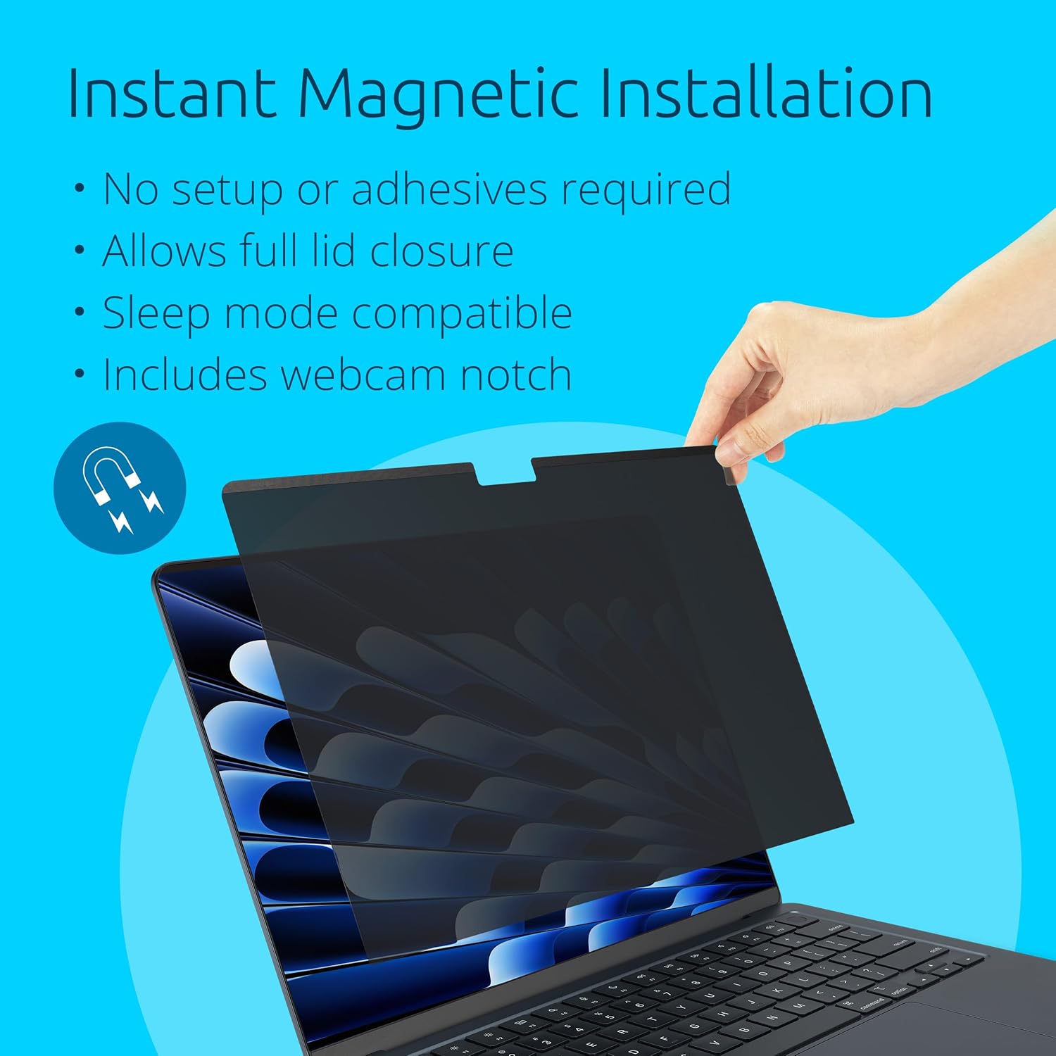 Kensington Ultra Thin Magnetic Privacy Screen MacBook Air 15" (M2,2023 )