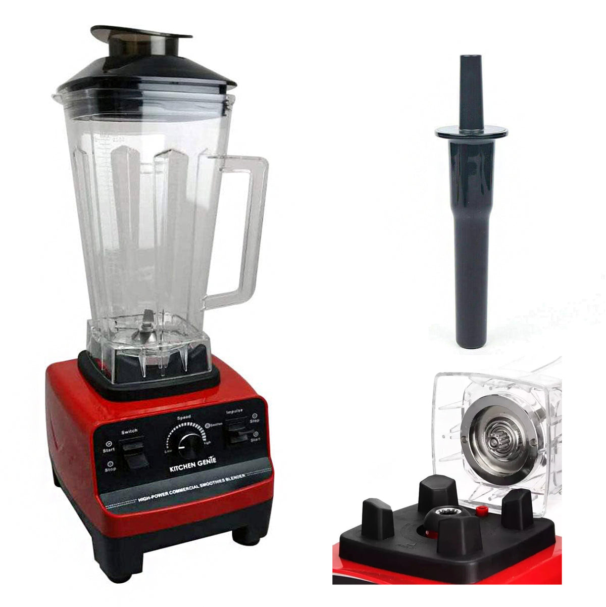 Kitchen Genie High Performance Jug Blender 1500W 2 Litre Juice ICE CRUSHER (25000 RPM)