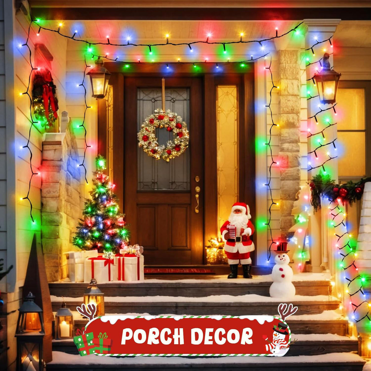 Konstsmide Outdoor Fairy Lights Plug In/Indoor or Outdoor Use (IP44)/Multifunction Micro Light Set With 8 Program Control Box (Multi Color)