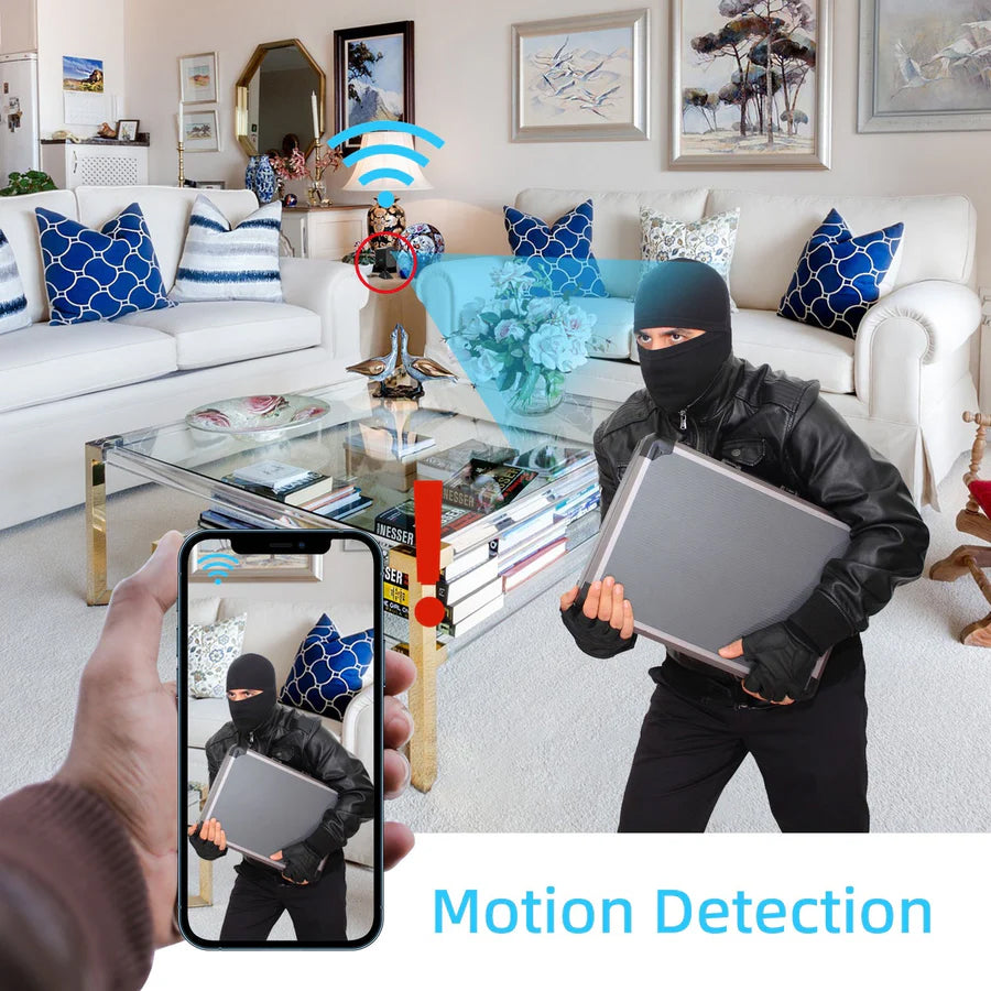 LIZVIE Indoor Plug-in Smart WiFi Camera, M1 Security Mini Camera with Motion Detection-Night Vision-1080P HD Video