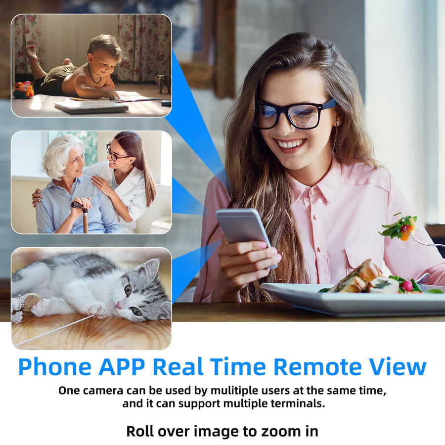 LIZVIE Indoor Plug-in Smart WiFi Camera, M1 Security Mini Camera with Motion Detection-Night Vision-1080P HD Video