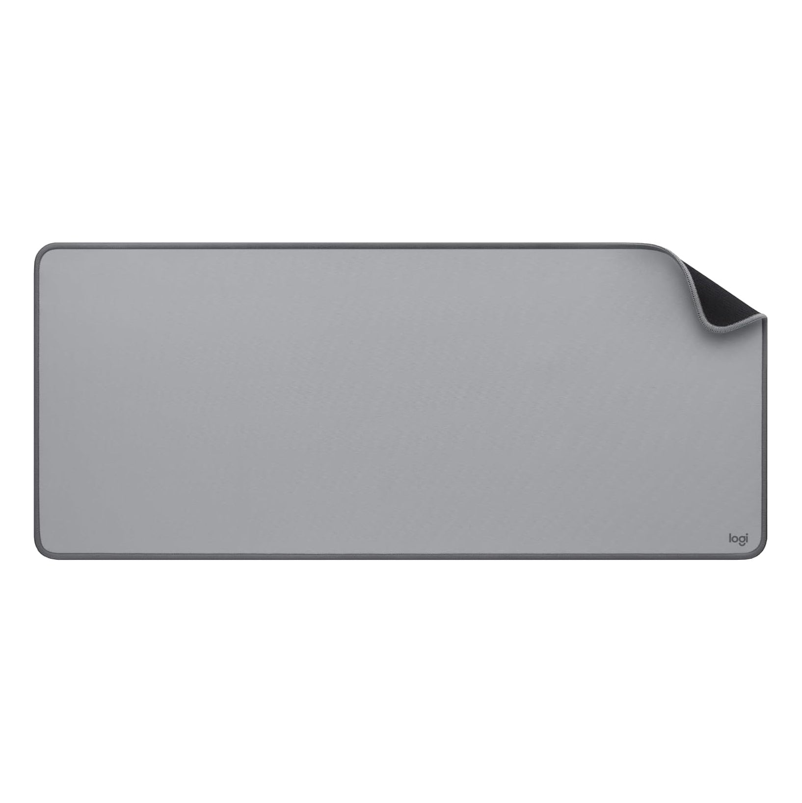 Logitech Desk Mat - Studio Series, Multifunctional Large Desk Pad, Extended Mouse Mat, Office Desk Protector with Anti-Slip Base, Spill-Resistant Durable Design - Grey, Rubber