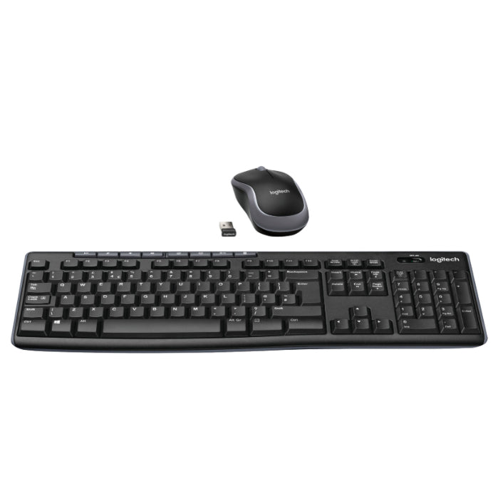 Logitech MK270 Wireless Keyboard and Mouse Combo for Windows, 2.4 GHz Wireless, Compact Mouse, 8 Multimedia and Shortcut Keys, 2-Year Battery Life, for PC, Laptop - Black