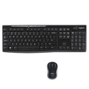 Logitech MK270 Wireless Keyboard and Mouse Combo for Windows, 2.4 GHz Wireless, Compact Mouse, 8 Multimedia and Shortcut Keys, 2-Year Battery Life, for PC, Laptop - Black