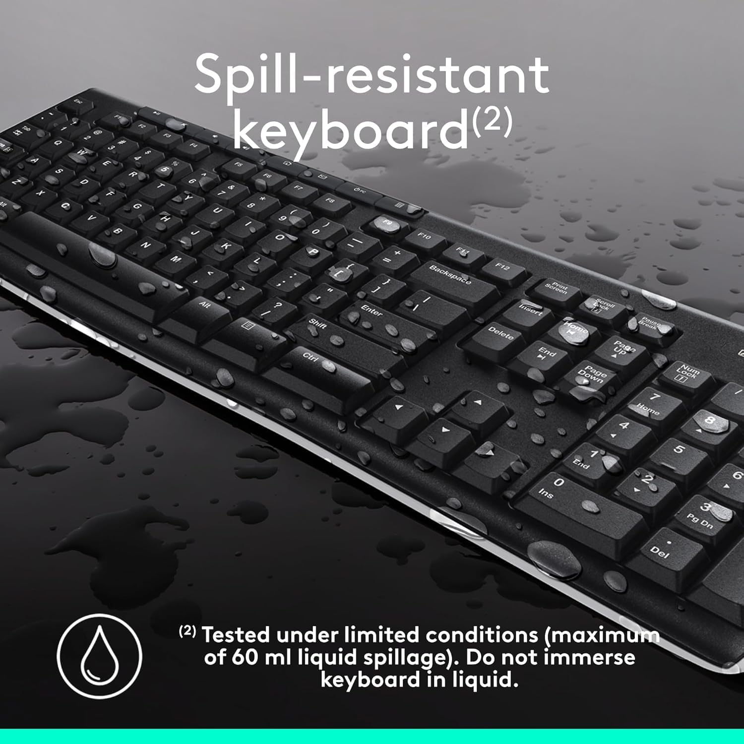 Logitech MK270 Wireless Keyboard and Mouse Combo for Windows, 2.4 GHz Wireless, Compact Mouse, 8 Multimedia and Shortcut Keys, 2-Year Battery Life, for PC, Laptop - Black