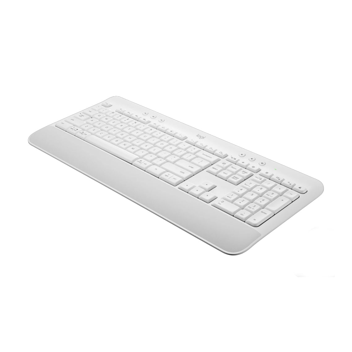 Logitech Signature K650 Comfort Full-Size Wireless Keyboard with Wrist Rest, BLE Bluetooth or Logi Bolt USB Receiver, Deep-Cushioned Keys, Numpad, Compatible with Most O-S/PC/Window - Off White