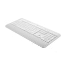 Logitech Signature K650 Comfort Full-Size Wireless Keyboard with Wrist Rest, BLE Bluetooth or Logi Bolt USB Receiver, Deep-Cushioned Keys, Numpad, Compatible with Most O-S/PC/Window - Off White