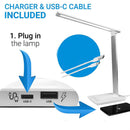 Maxter Dimmable Desk Lamp 3 Colours and 5 Brightness Levels Eye Protection QMO21