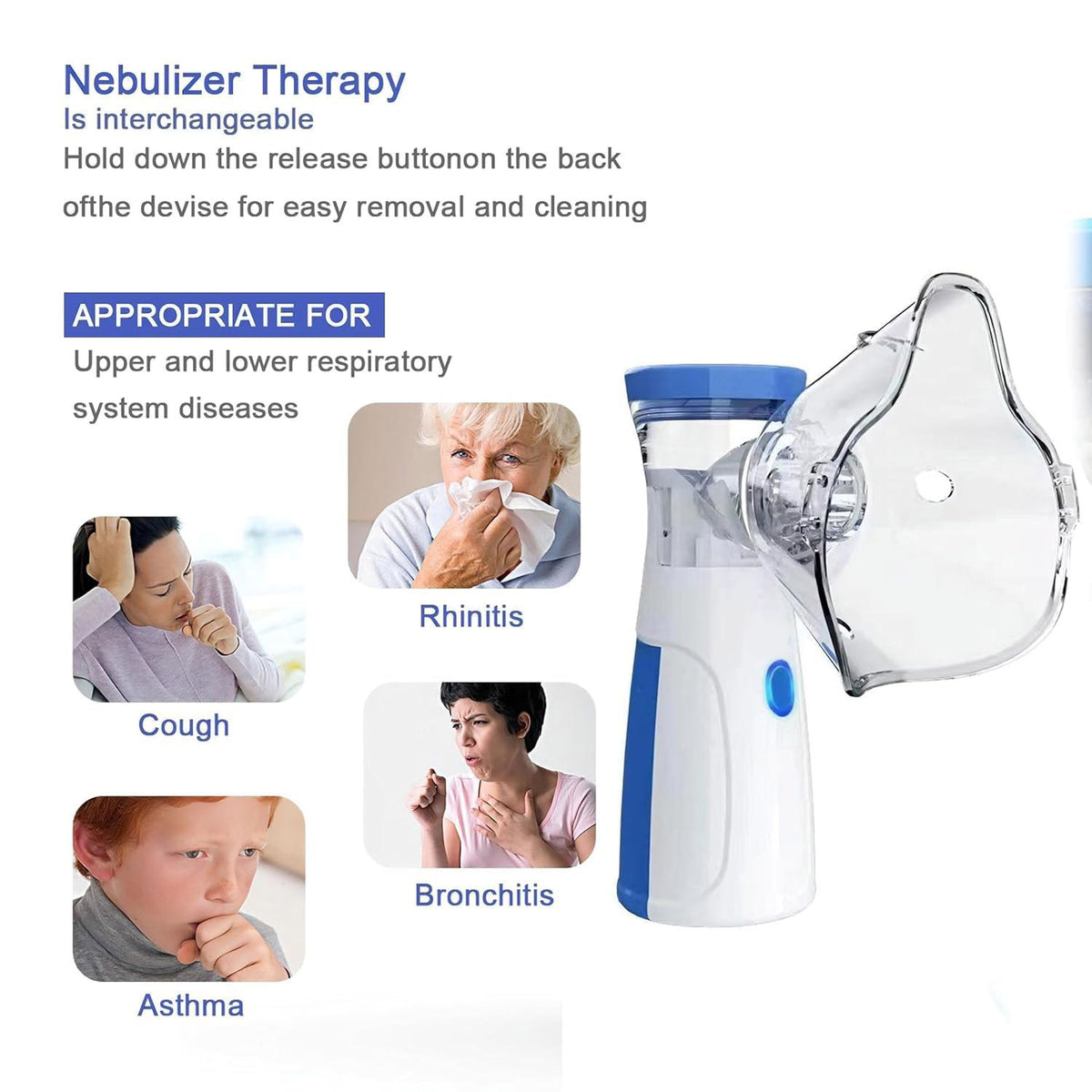 Mesh Nebulizer Portable Nebulizer Machine For Adults Kids Home Travel Inhalator Nebulizador Masks Humidifier | Soundless Nebulizer, Mini Mini Inhaler Machine