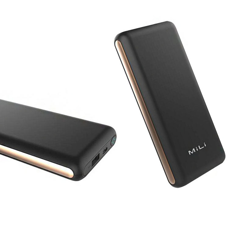 MiLi HB-P20 20000mAh Power Bank | 30W PD Fast Charging | QC 3.0 | USB-C & USB-A | High Capacity Portable Charger for Smartphones, Tablets, Laptops & Cameras