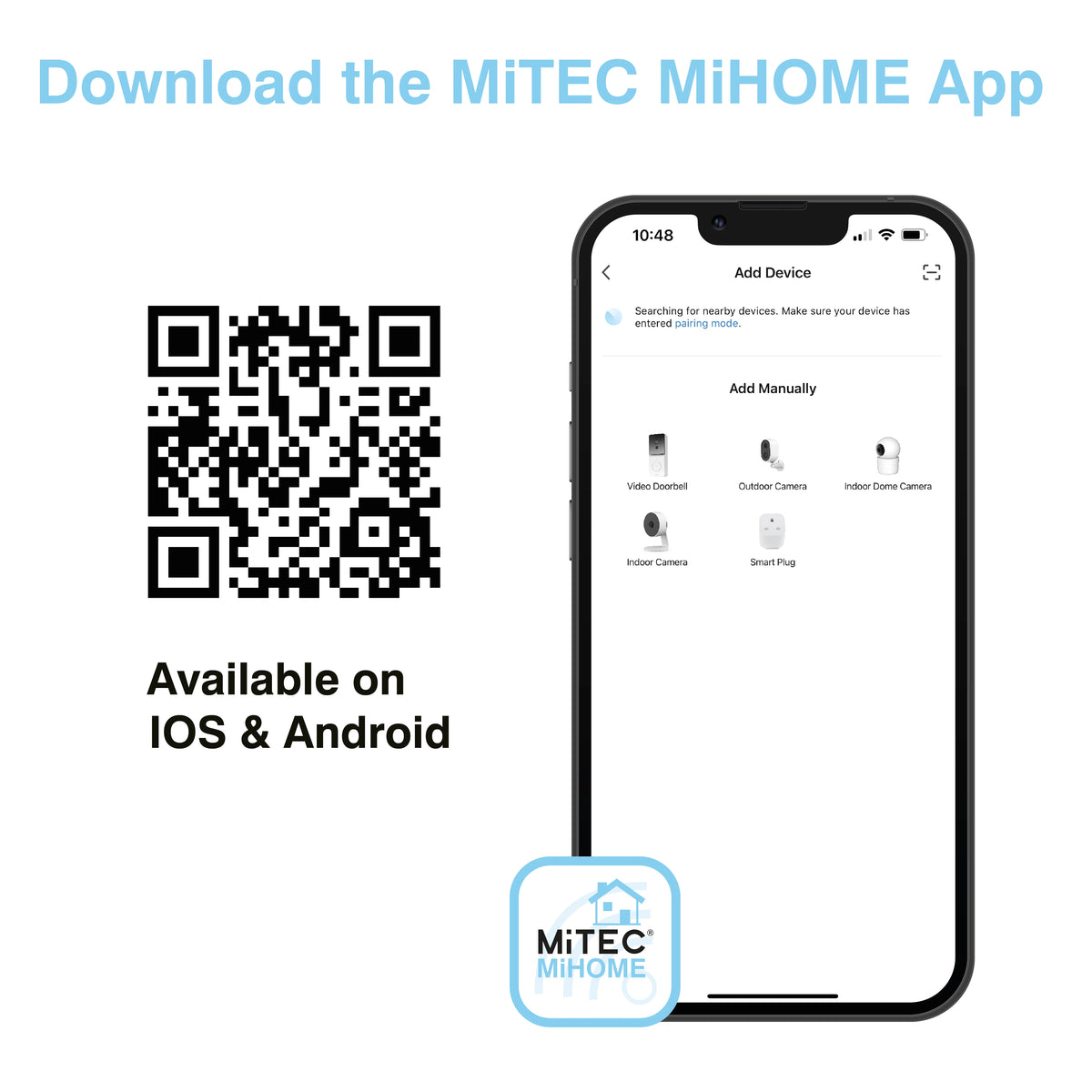 MiTEC MiHOME Rechargable Smart Outdoor Camera White