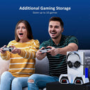NexiGo PS5/Slim Stand and Cooling Station with LED Controller Charging Station for PS5 Disc & Digital Edition Dual Controller Charging Station, 3 Levels Adjustable Fan Speed, 10 Game Rack Organizer