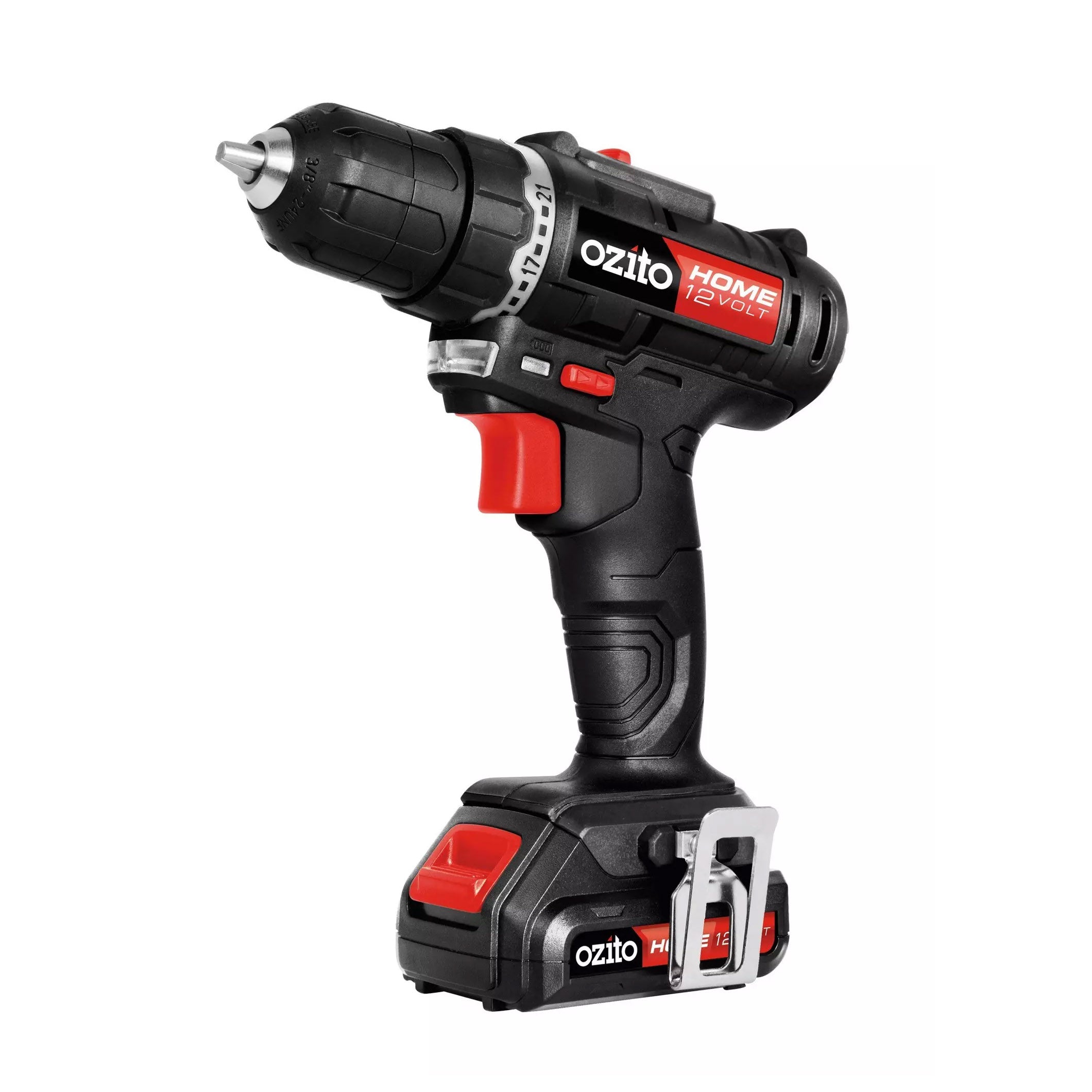 Ozito 12V Cordless Hammer Drill Driver Kit | Variable Speed With LED Work Light ZLDDK-150U