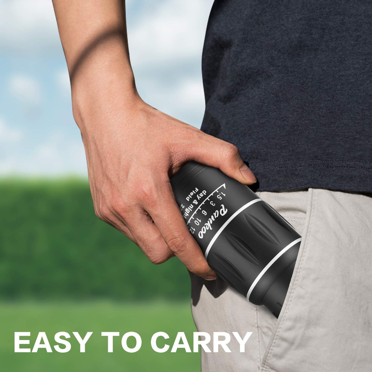Pankoo High Powered 16X52 Monocular Telescope for Adults - 2025 Power Prism, Compact HD Scope, Suitable for Gifts, Outdoor Activities, Concert, Travelling & Bird Watching