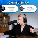 Philips Over Ear Wired Stereo Headphones for Podcasts, Studio Monitoring and Recording Headset for Computer, Keyboard and Guitar with 6.3 mm (1/4") Add On Adapter