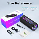 Taopodo Portable Bluetooth Speaker with 30W Stereo Sound, 3 EQ Mode & 3 RGB lights, IPX7 Waterproof, 30H Playtime, TWS Wireless Pairing, Outdoor Speaker for Home, Outdoors and Hiking