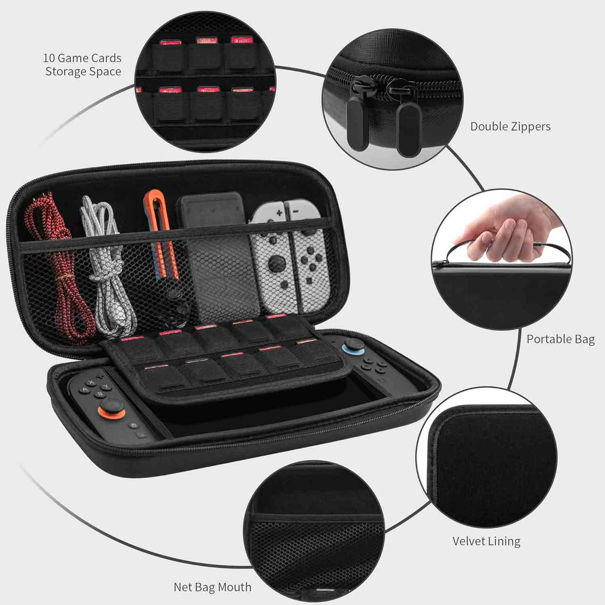 RHOTALL Protective Hard Shell Portable Carrying Case for Nintendo Switch 2