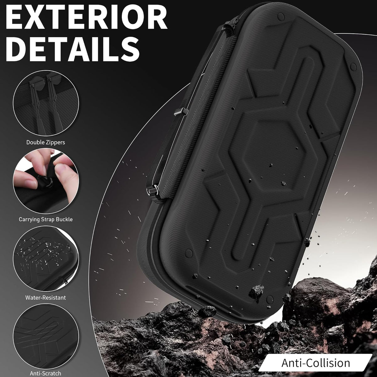 RHOTALL Switch 2 Carrying Case Compatible with Nintendo Switch 2, Protective Fashionable & Portable Carrying Travel Case with 10 Game Cartridge Slots for Charger and Accessories
