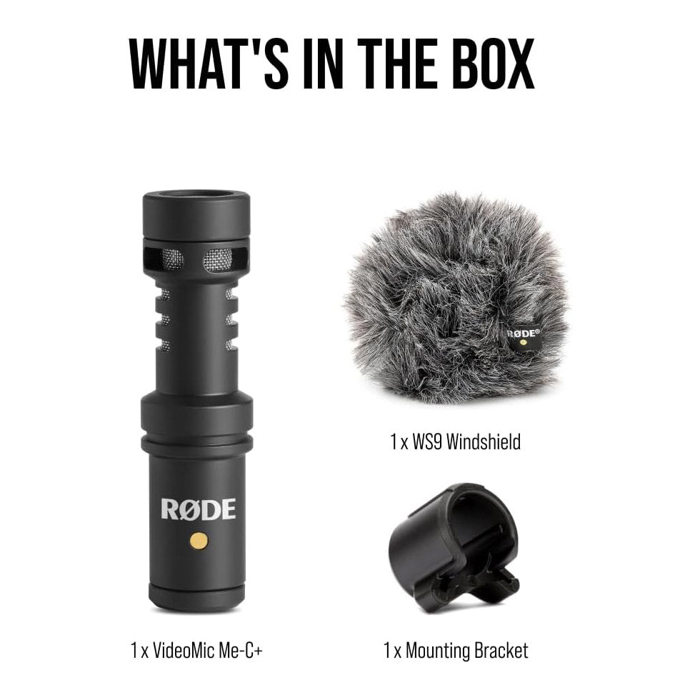 RØDE VideoMic Me-C+ Directional Microphone for USB-C Mobile Devices (MFi Certified), Perfect for Mobile Content Creation