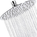 Getaria Rainfall Shower Head,6" Round Stainless Steel Rain Shower Heads with Anti-Limescale Nozzles Waterfall ShowerHead, Ultra-Thin Desigh Shower Rain Head with Adjustable Angles