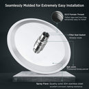 Getaria Rainfall Shower Head,6" Round Stainless Steel Rain Shower Heads with Anti-Limescale Nozzles Waterfall ShowerHead, Ultra-Thin Desigh Shower Rain Head with Adjustable Angles
