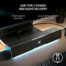 Razer Leviathan V2 X PC Soundbar with Full-Range Drivers - Compact Design - Chroma RGB - USB Type C Power and Audio Delivery - Bluetooth 5.0 - for PC, Laptop, Smartphones, Tablets & Nintendo Switch