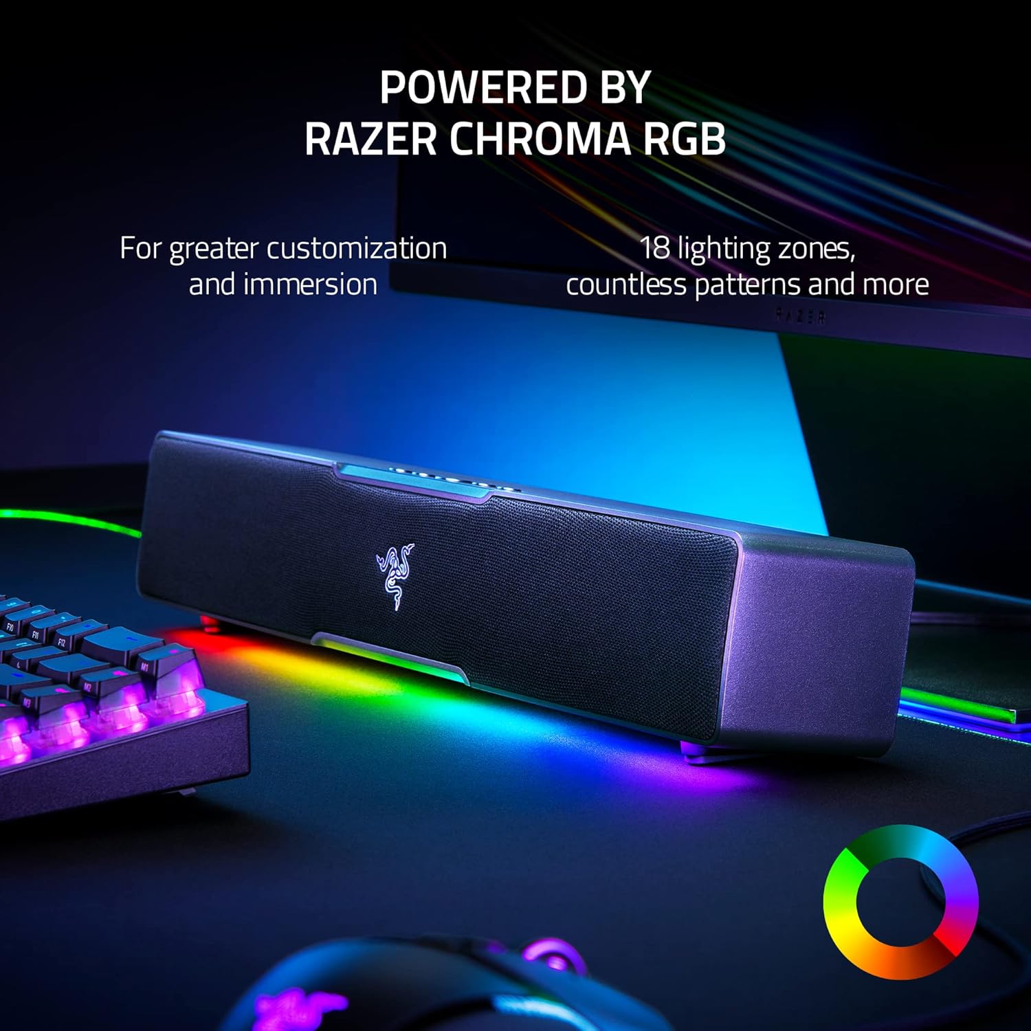Razer Leviathan V2 X PC Soundbar with Full-Range Drivers - Compact Design - Chroma RGB - USB Type C Power and Audio Delivery - Bluetooth 5.0 - for PC, Laptop, Smartphones, Tablets & Nintendo Switch