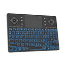 Rii K16+ Bluetooth Keyboard with Touchpad, Rechargeable Wireless Keyboard with RGB Backlit, Multimedia Keyboard for Tablet, PC, HTPC, Smart TV, Projector, Android TV, Laptop, UK Layout