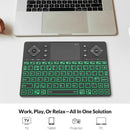 Rii K16+ Bluetooth Keyboard with Touchpad, Rechargeable Wireless Keyboard with RGB Backlit, Multimedia Keyboard for Tablet, PC, HTPC, Smart TV, Projector, Android TV, Laptop, UK Layout