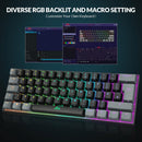 Rii Wireless Mechanical Keyboard,Tri-modes(BT5.0/2.4G/Wired),Multi-Device Gaming Keyboard,Programmable RGB Backlit &Shotcuts,UK Layout -Red Switches (UK Import)