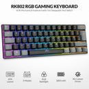 Rii Wireless Mechanical Keyboard,Tri-modes(BT5.0/2.4G/Wired),Multi-Device Gaming Keyboard,Programmable RGB Backlit &Shotcuts,UK Layout -Red Switches (UK Import)