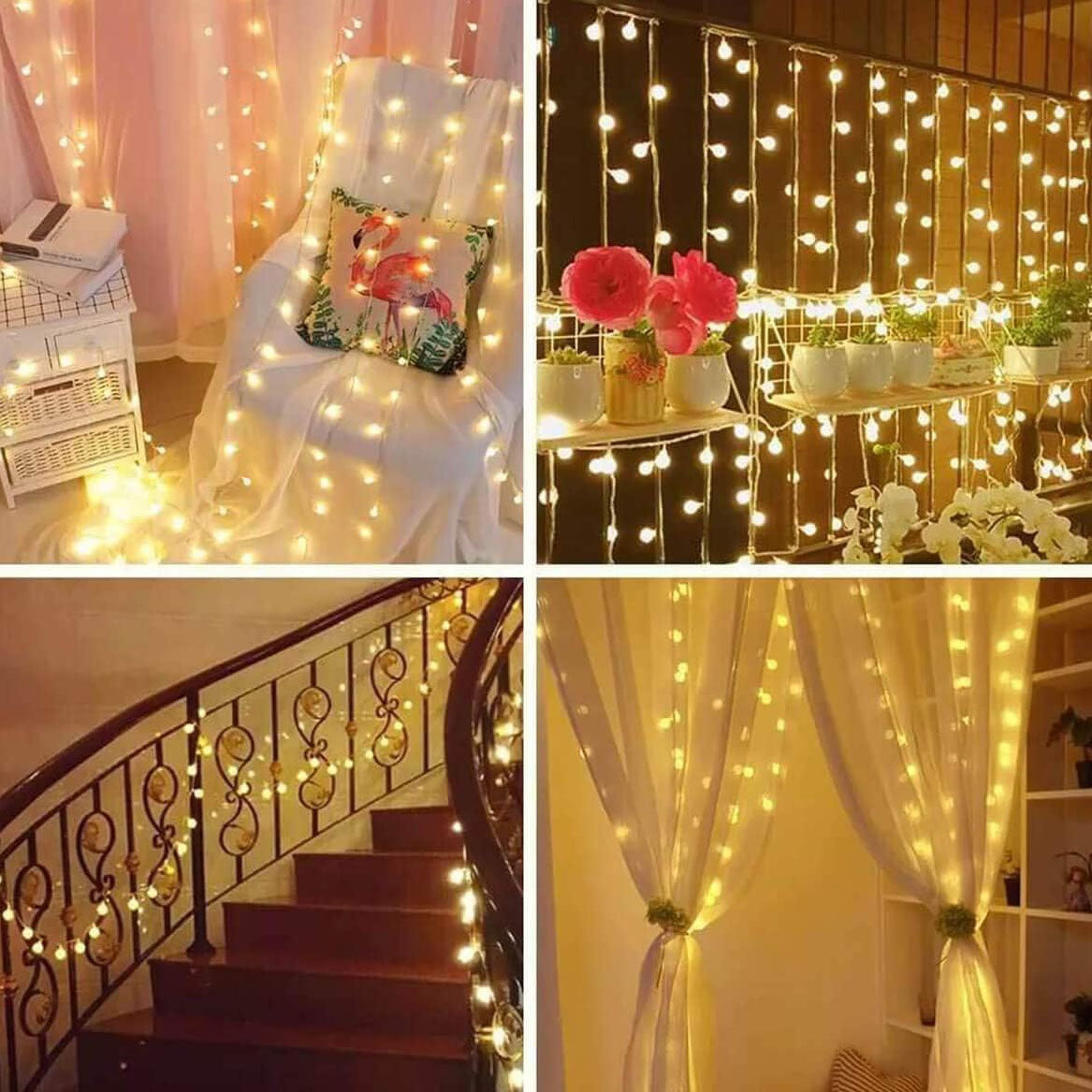 SFOUR Fairy Lights, Warm White 2 Lighting Modes, 19.68ft 40LEDs Ball IP65 Globe String Light Battery Operated, Decoraction for Indoor Lighting, Bedroom, Wedding, Party, Christmas, Tree