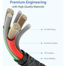SOOPII 100W USB C Cable Nylon Braided Fast Charging Type-C Cable with LED Display 6.6FT