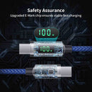 SOOPII 100W USB C to USB C Cable Nylon Braided Type-C Cable with LED Display