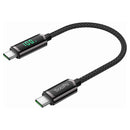 SOOPII 100W USB C to USB C Cable Nylon Braided Type-C Cable with LED Display