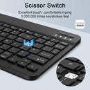 SOPPY Portable Bluetooth Keyboard and Mouse, Rechargeable Mini Keyboard, Wireless Keyboards for iP 9.7/10.2/iP Air/Pro/Tablets/Android/Windows, UK Layout (Black)