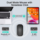 SOPPY Portable Bluetooth Keyboard and Mouse, Rechargeable Mini Keyboard, Wireless Keyboards for iP 9.7/10.2/iP Air/Pro/Tablets/Android/Windows, UK Layout (Black)