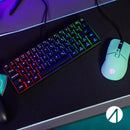 STEALTH Light Up Ultra Compact Mini Gaming Keyboard Weighted Base and Multicolour Lighting Effects - Black