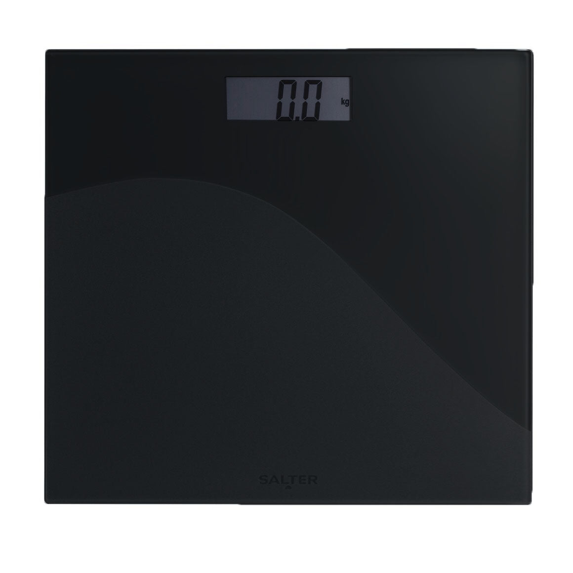 Salter Digital Bathroom Body Weight Scale – Wave Design Frosted Glass Textured Platform, 180 kg Max (Black)