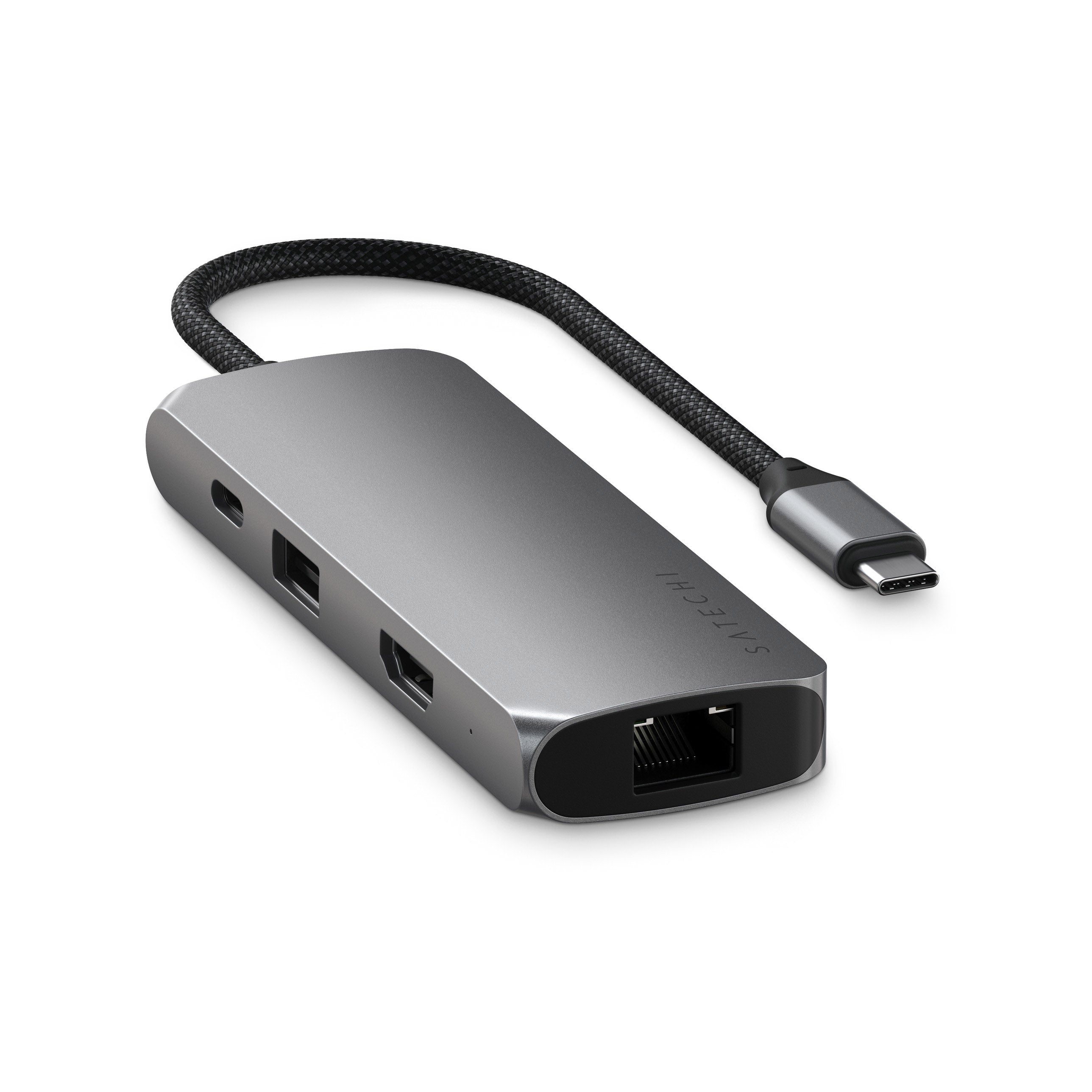 Satechi USB-C Multiport Pro Adapter with Ethernet and 4K HDMI - Space Gray