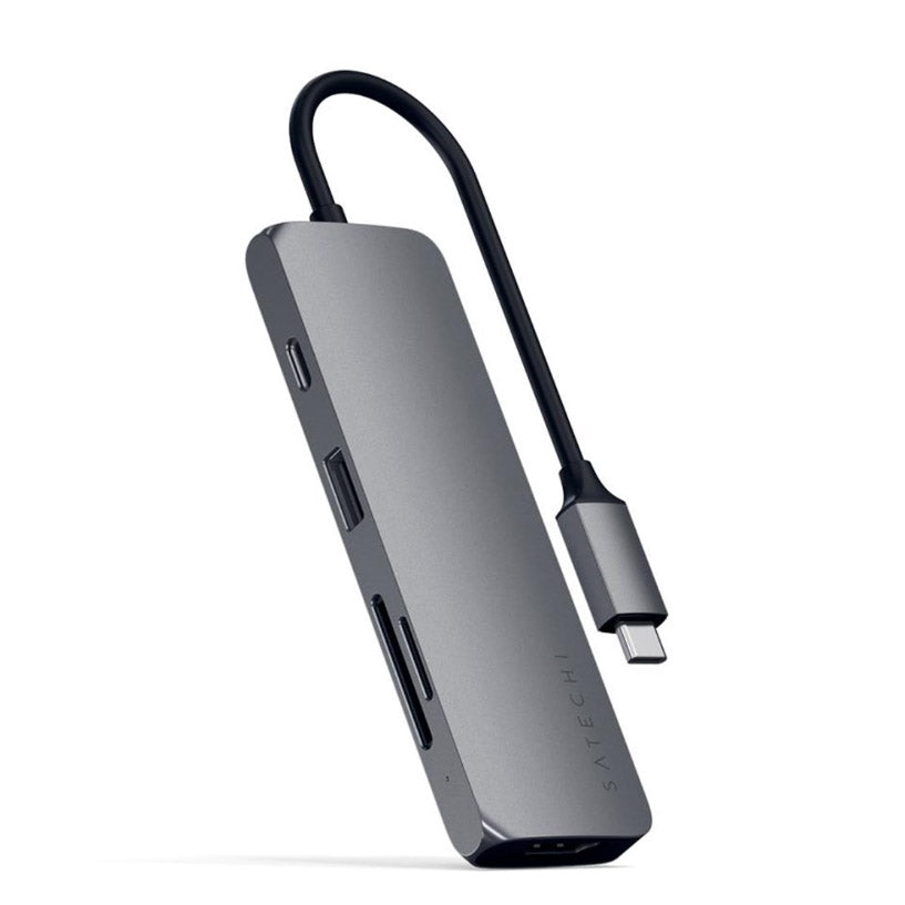 Satechi USB-C Multiport Pro Adapter with Multiple Connectivity and 4K HDMI - Space Gray
