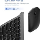 Seenda WGJP-031 Small Wireless Keyboard and Mouse, Ultra Compact Rechargeable USB Keyboard and Mouse Combo with Portable Size Low Profile Keys for Windows XP/7/8/10/11 Laptop Computer