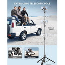 SelfieShow 71" Cell Phone Selfie Stick Tripod, Smartphone Tripod Stand with Remote, Extendable Travel Phone Selfie Stick Compatible with iP 17/16/15/14/13 Pro Max Gopro Android DJI (White)
