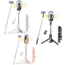 Selfie Stick Tripod with Light, 45'' Selfie Stick with Wireless Remote, Portable Phone Tripod Compatible with iP 16/15 Pro Max/15/14 Pro/14/13, Samsung S22/ S23 Ultra/Android Smartphone